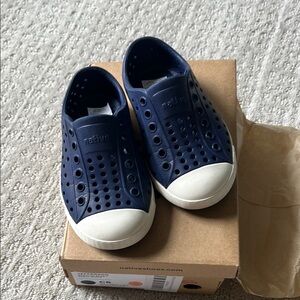 Native Blue and White Water Shoes with Perforated Design